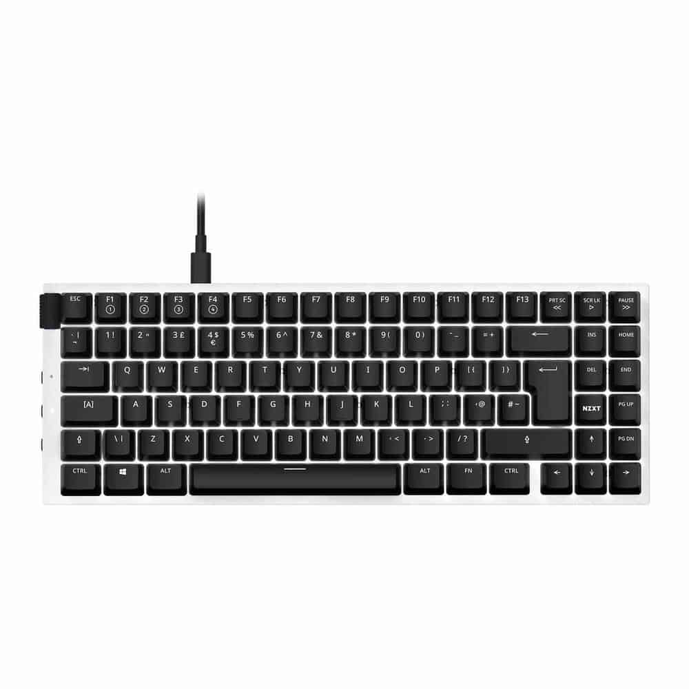 (image for) NZXT FUNCTION MINITKL White Gateron Red Linear Modular Mechanical Gaming Keyboard